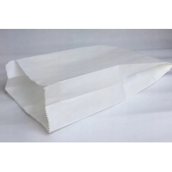 Torebka Papierowa Fałdowa 15x30 cm biała 1000 szt 